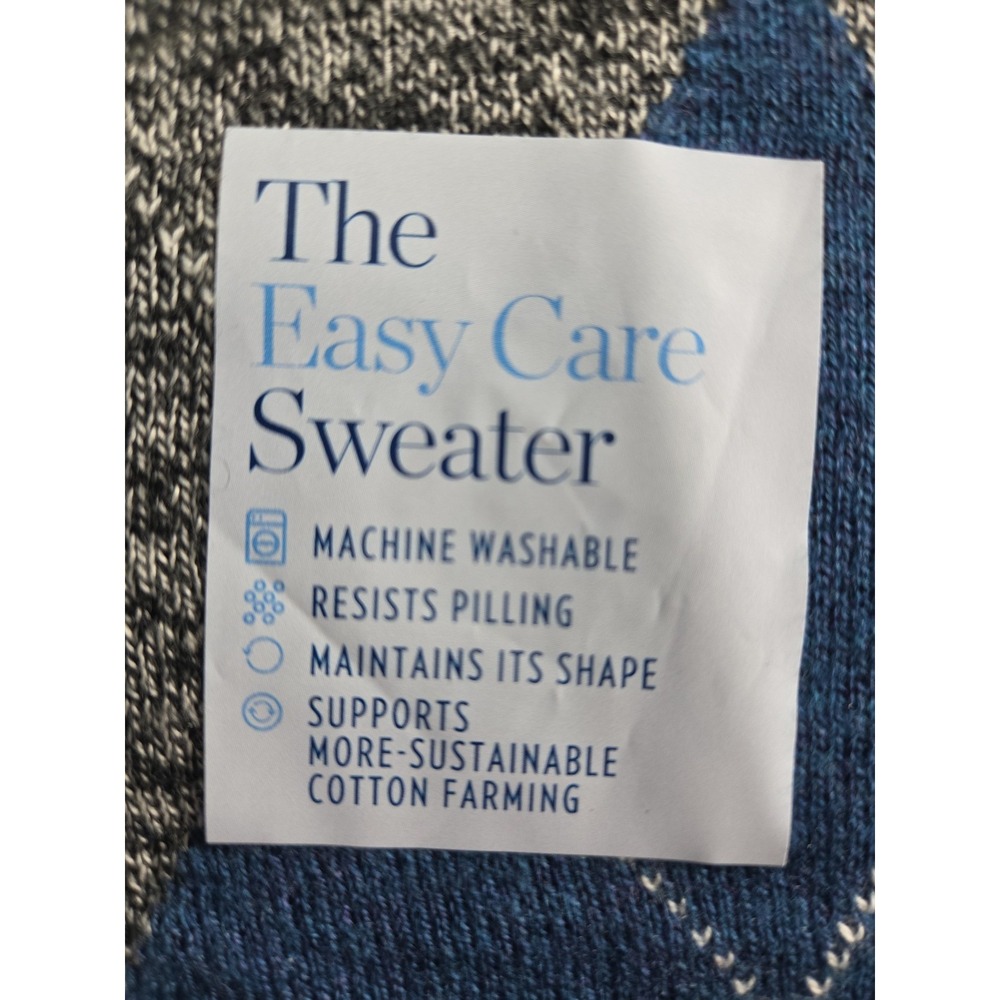 Croft & Barrow Easy Care Sweater Mens L Argyle Pullover V Neck Preppy Career NEW - Picture 3 of 10